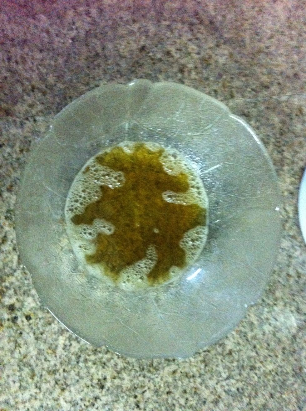 Carefully strain it into a mixing bowl.