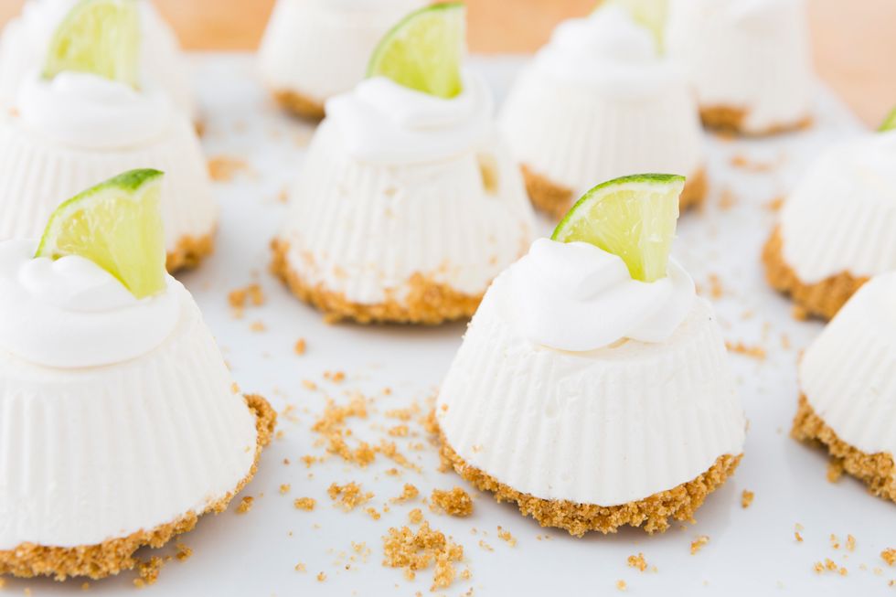 Carefully unmold pies and serve with the graham cracker side down.