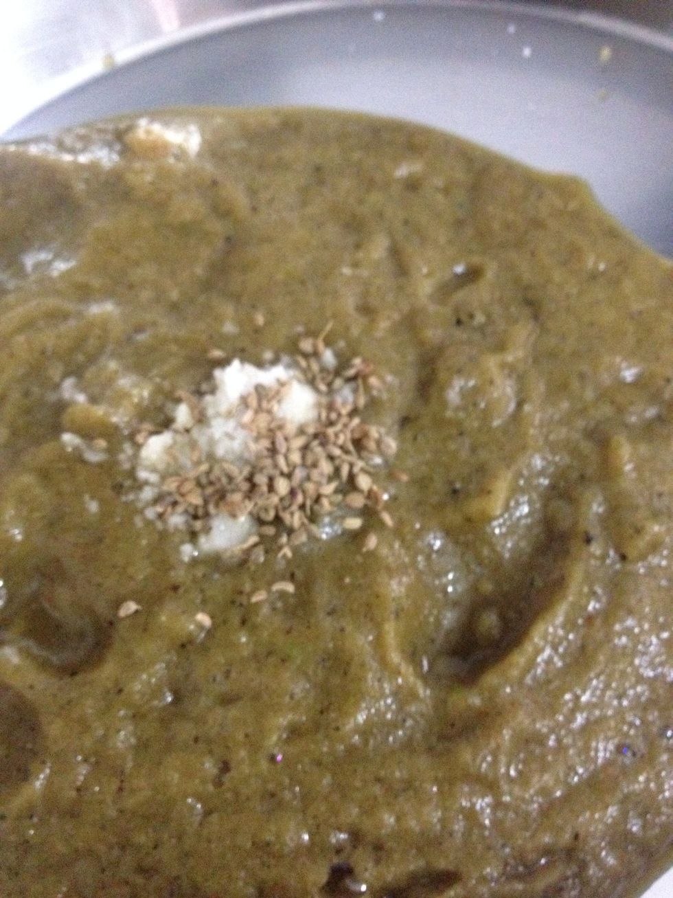 Carrom seeds (ajwain) to it.
