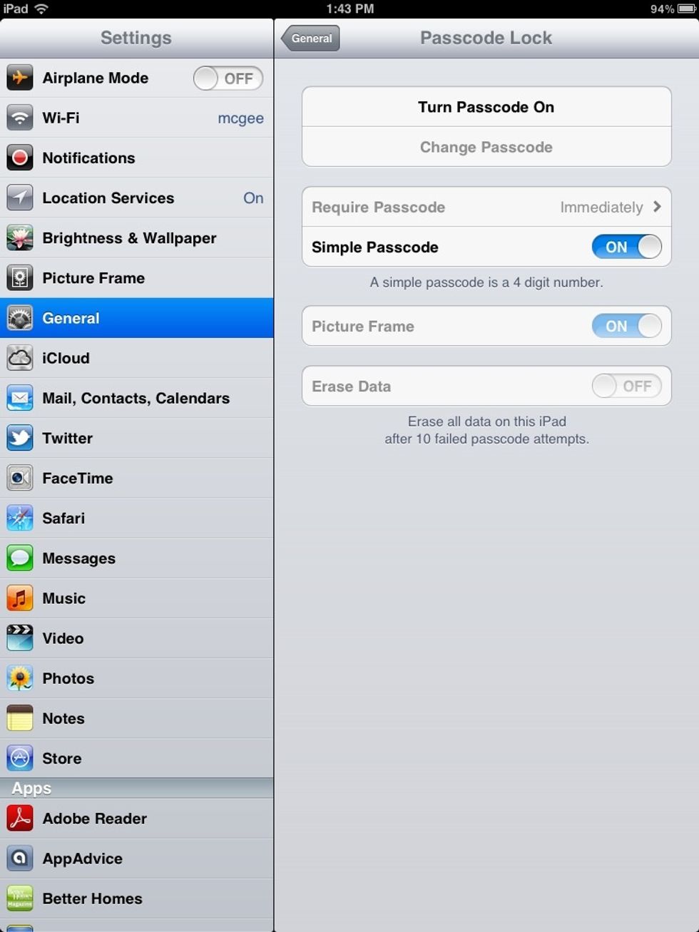 Carrying around sensitive data such as personal information about your students?You can now enable a feature that'll erase all the data on the device if someone inputs an incorrect passcode 10 times.