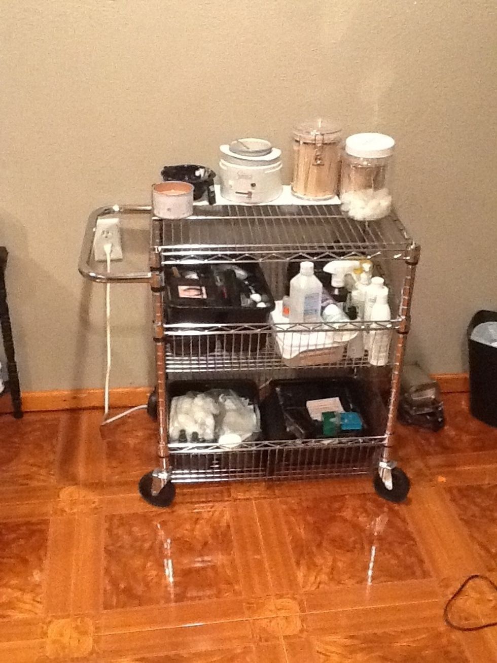 Cart, Walmart around $37. Canisters, Walmart too!