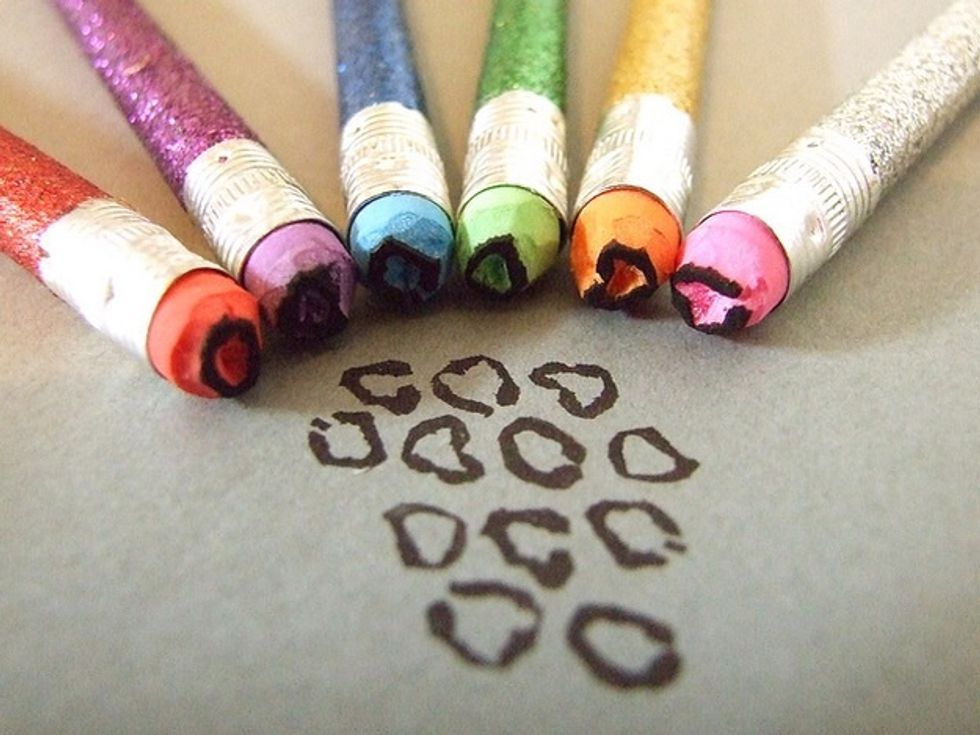 Carve out principle erasers to make fast and easy animal prints