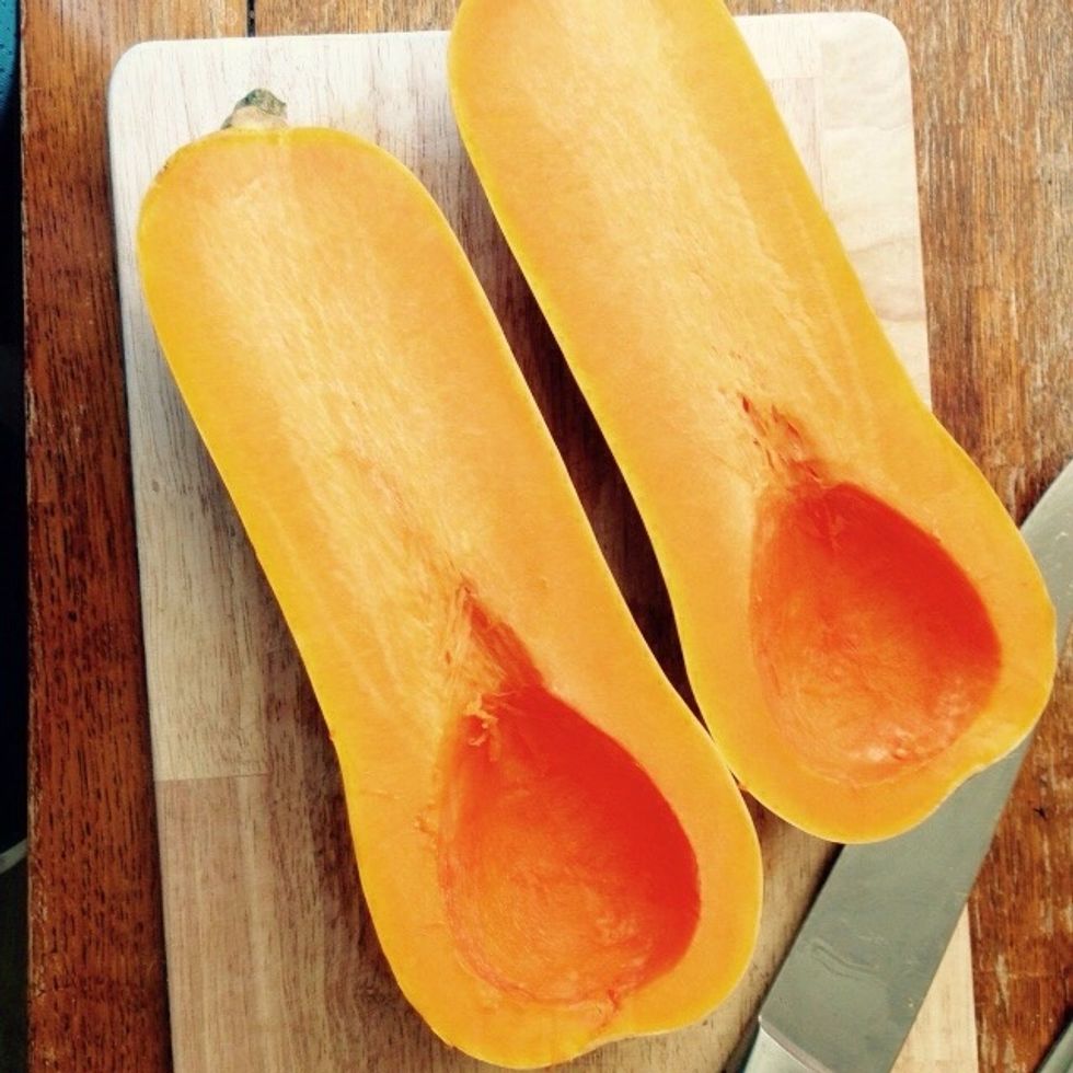 Carve the seeds out