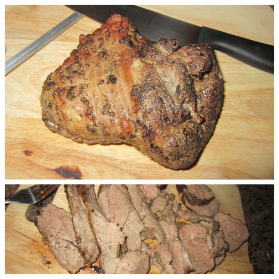 Carve your masterpiece and enjoy! Serve with veggies and whatever else floats your boat.