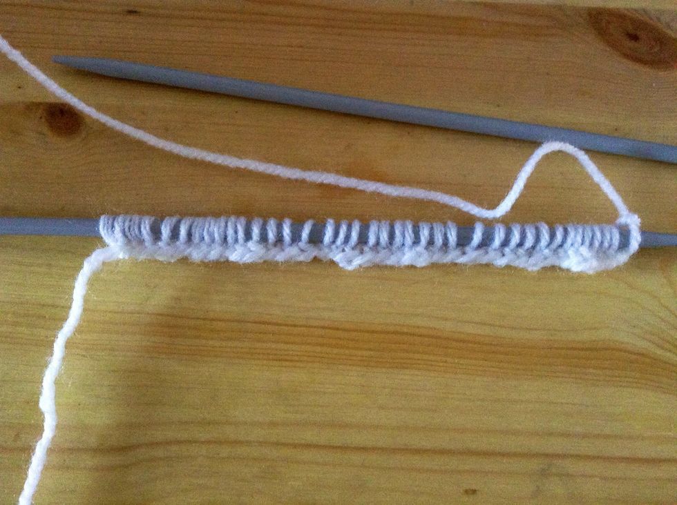 Cast on 32 sts and purl the first row