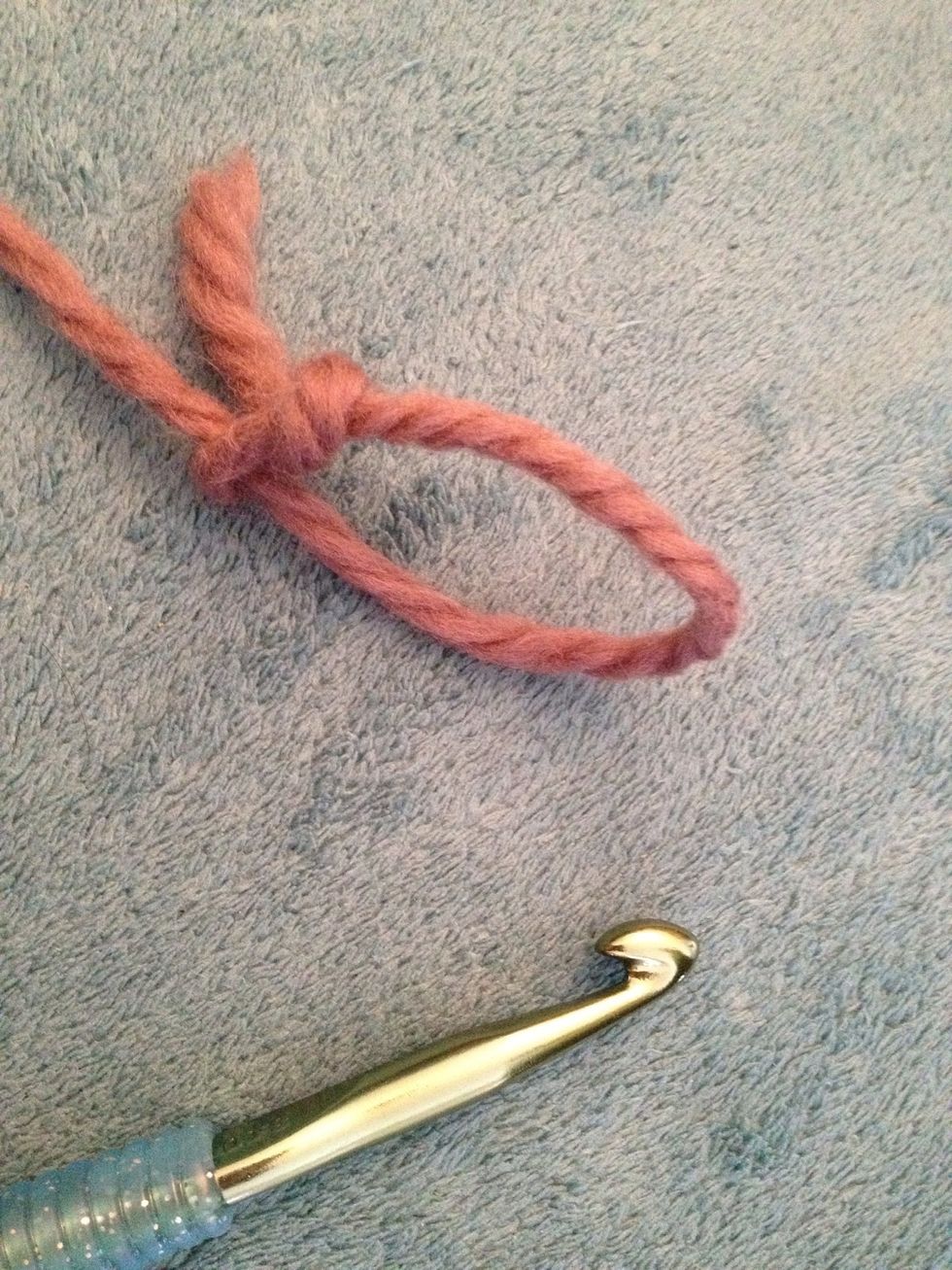 Catch your slipknot on your hook, and we're ready to go!