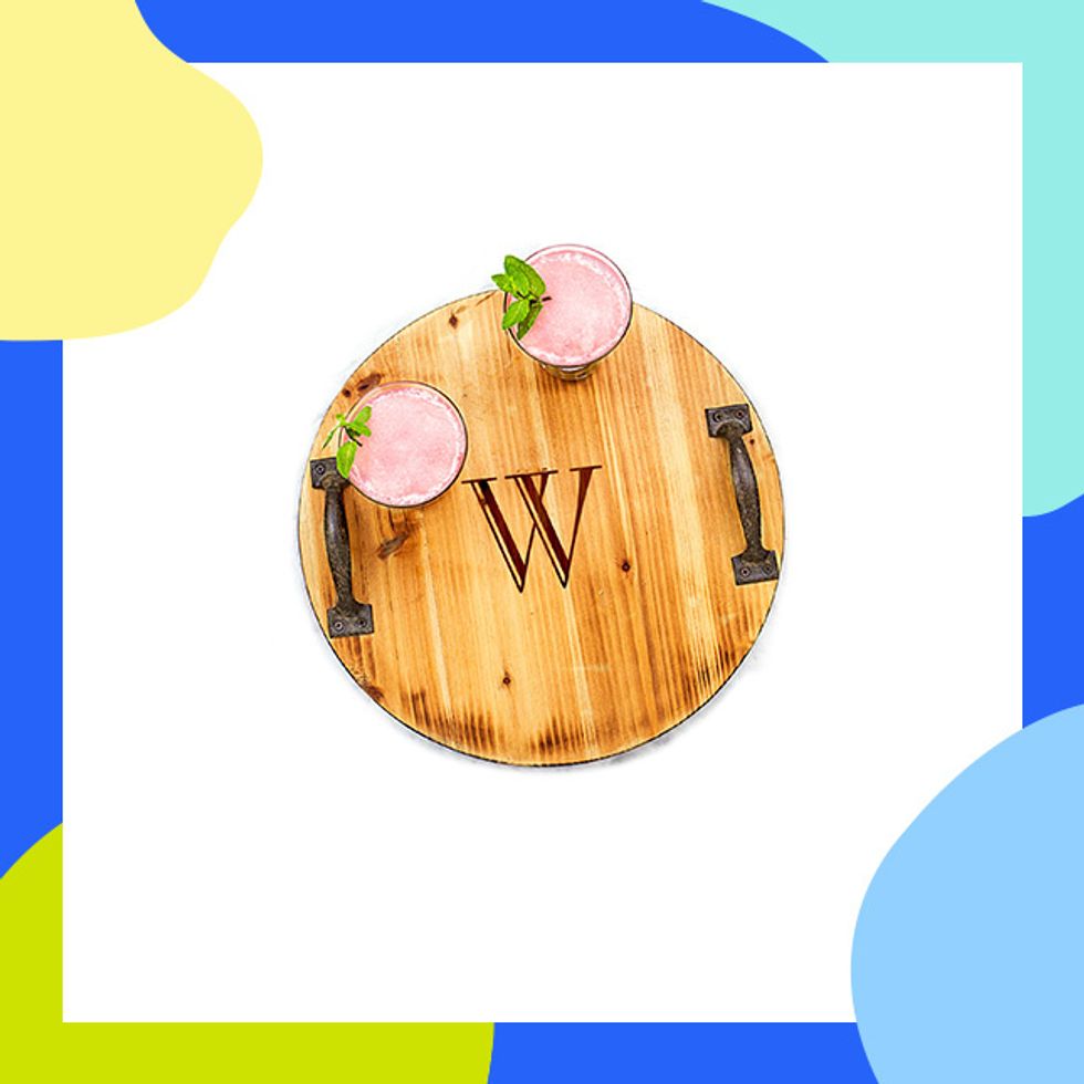 Cathy's Concepts Personalized Rustic Wood Tray with Handles ($89.99): Help mom host in style with this monogrammed wooden tray. It\u2019s perfect for serving appetizers, drinks or even dessert.