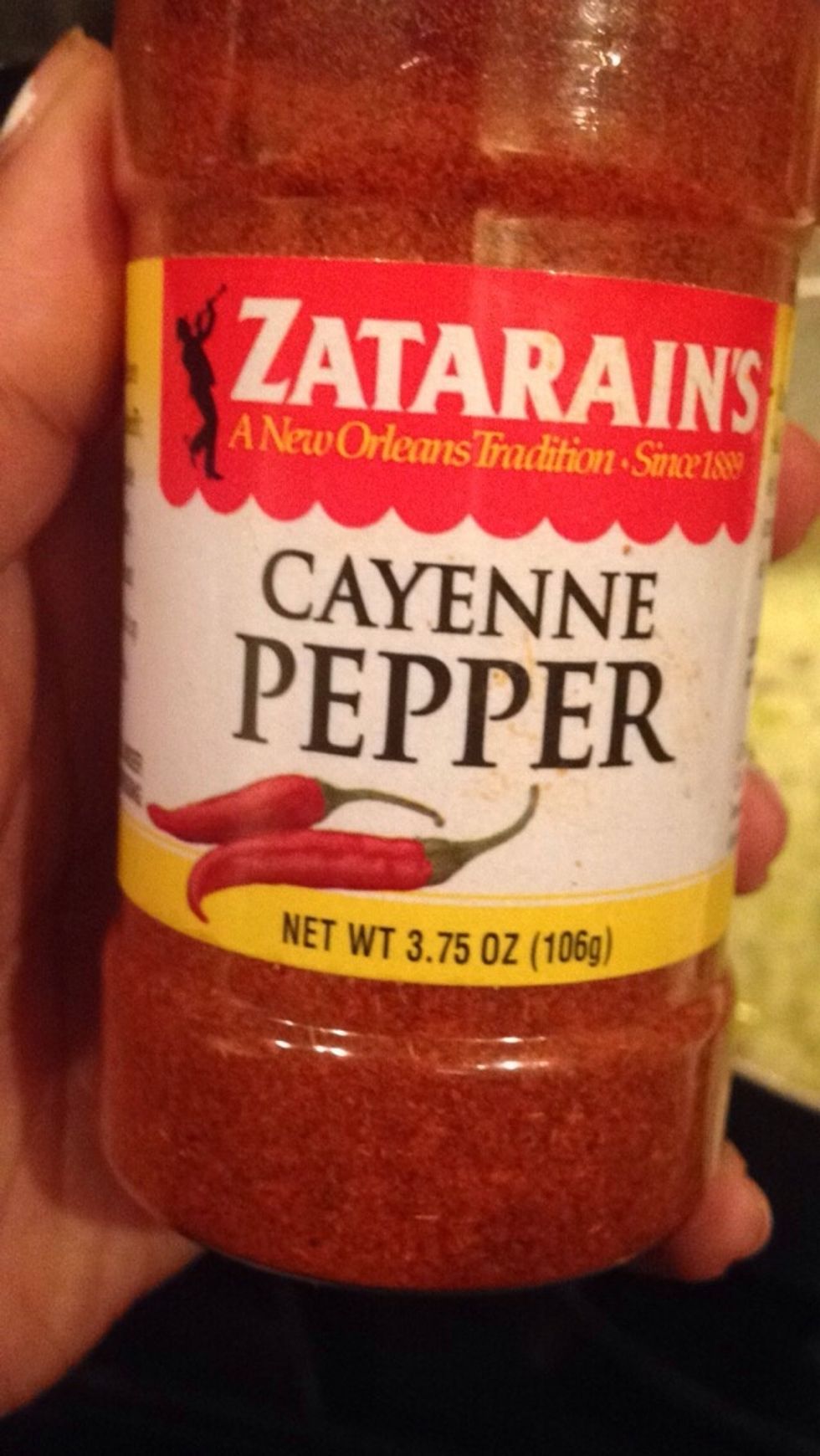 Cayenne pepper and cracked black pepper...