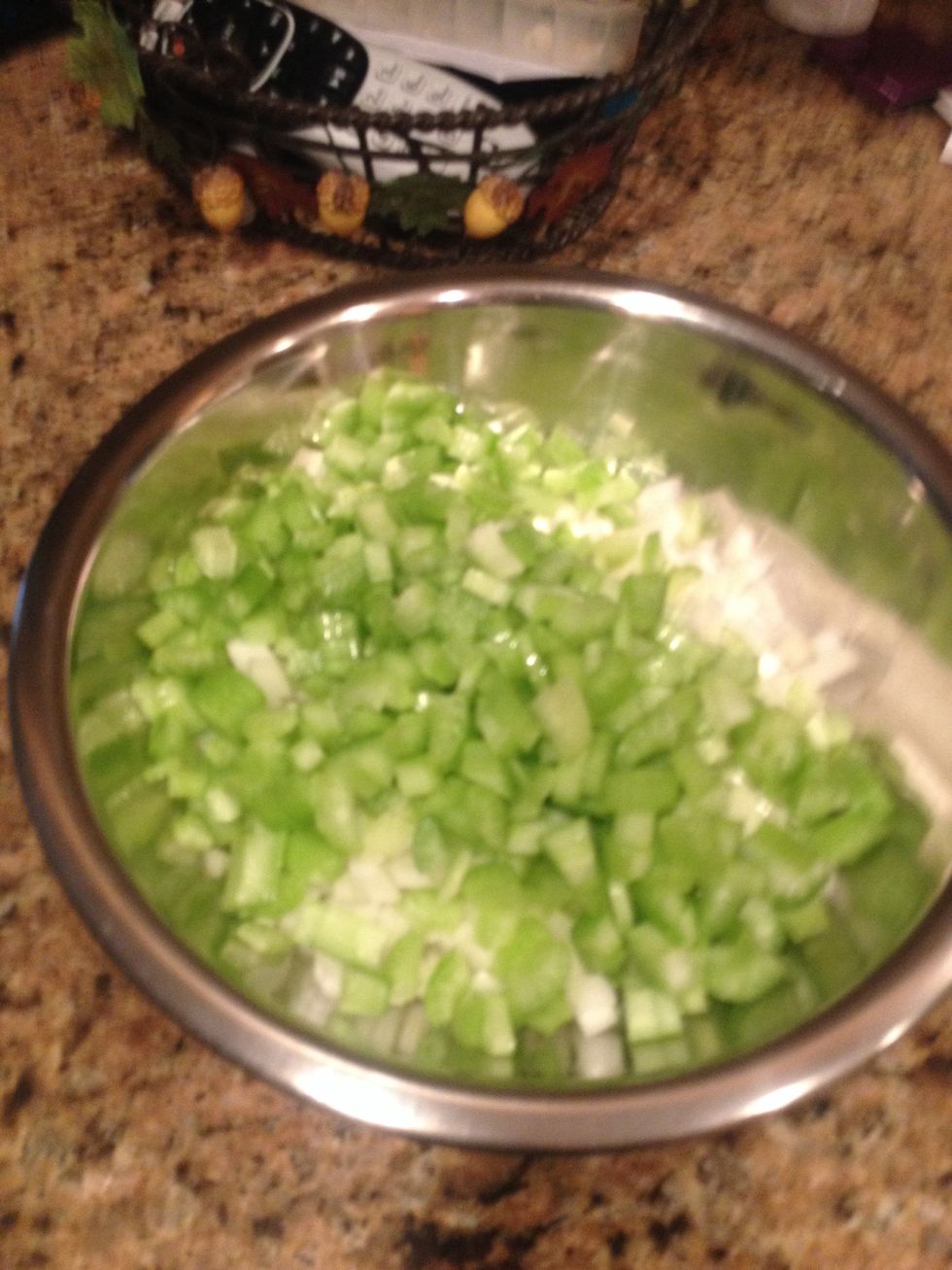 Celery can go with the onions