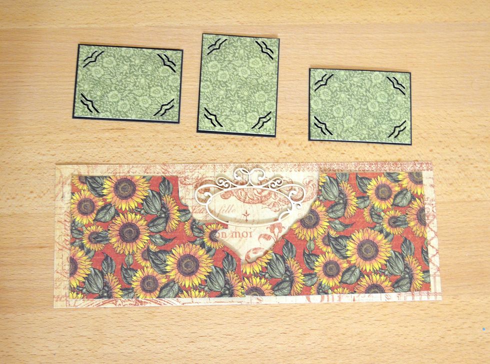 Cell 1. Decorate it. I use chipboard and piece of papper