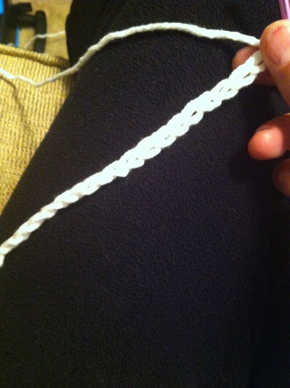 Chain 18. (Not too tight)