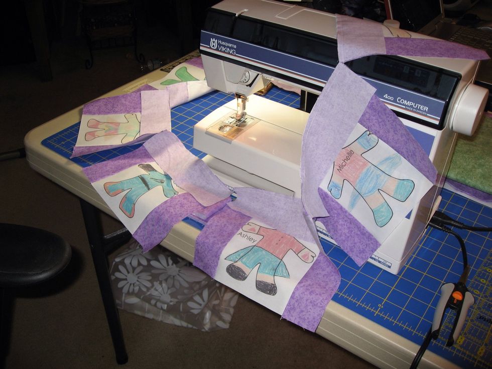 Chain stitching works for bigger pieces also.
