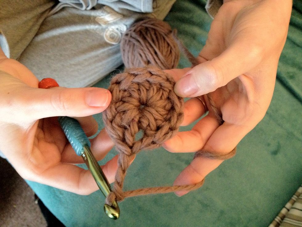 Chain three (your first tr), tr in first tr, then 2 tr in each tr. This should give you 24 tr for row two.