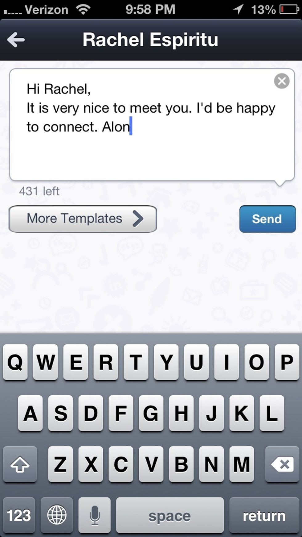 Chat is as simple as sending a text message