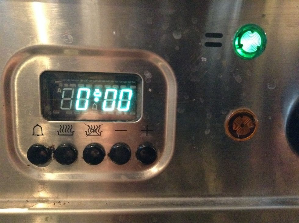 Check after 15 minutes to see if they're golden brown