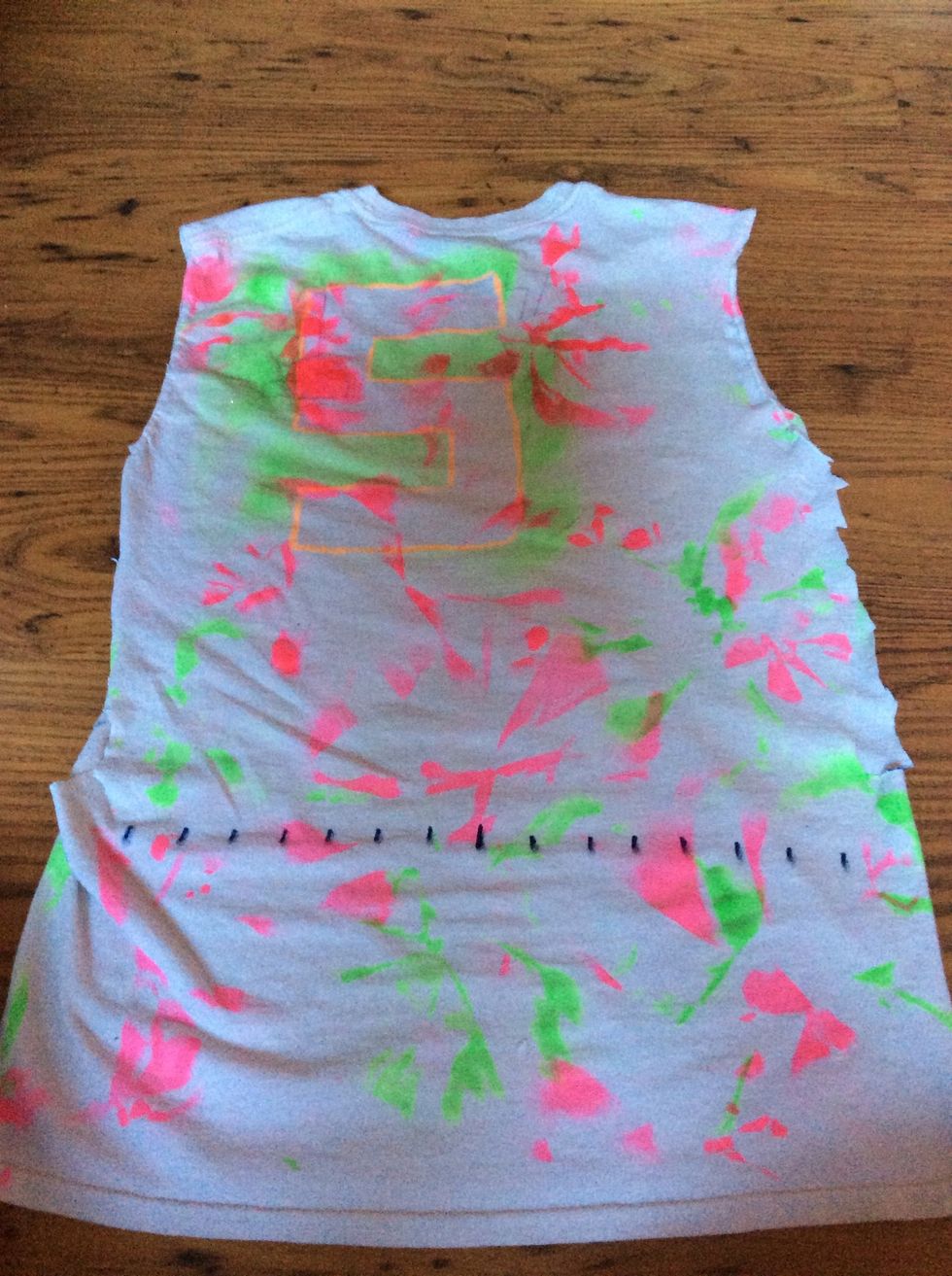 Check both side of shirt and make sure all the lines are even