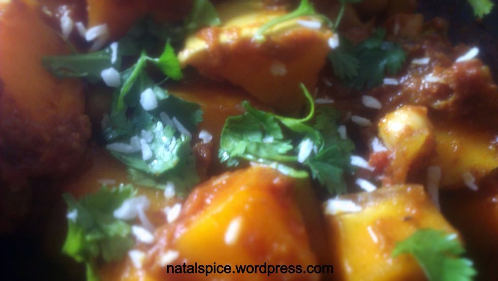 Check that the chickpeas and butternut are soft, if it is the dish is ready to be served, if not, cover and leave to cook for longer.\ud83d\udcaf\u2714 Enjoy \ud83d\ude04