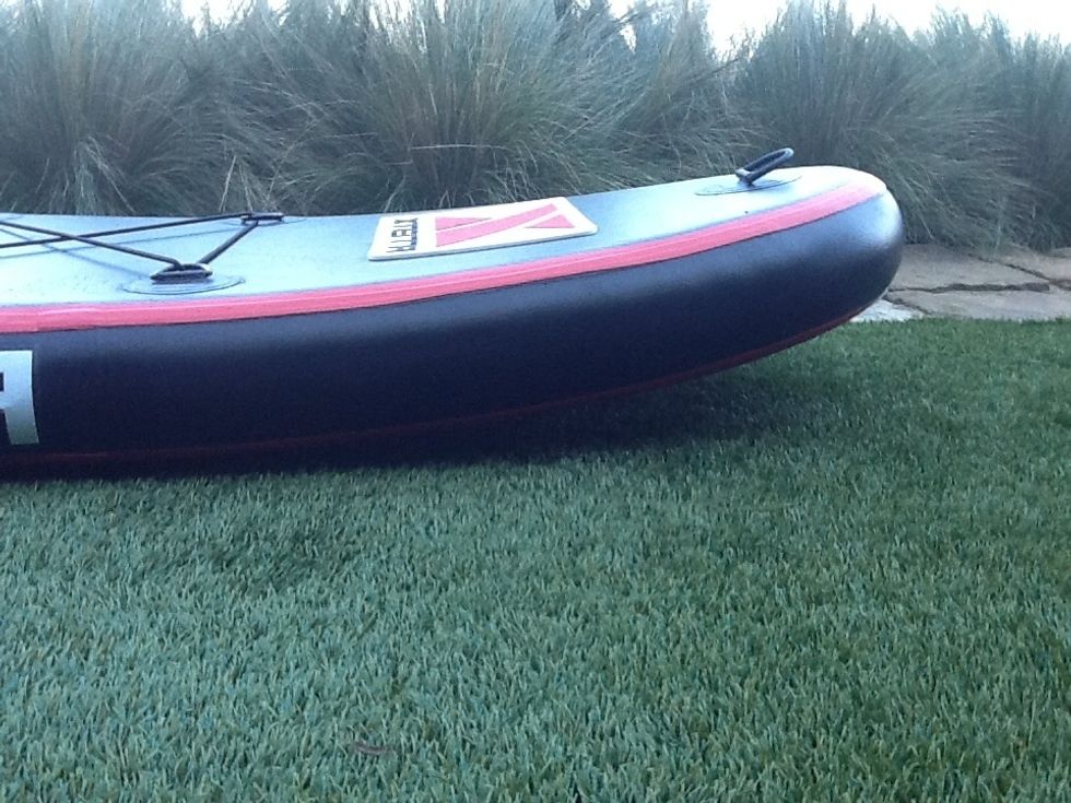 Check the rocker on the bow of the board. It should be a few inches off the ground. If it is still flat then you need to put in more air. If its too much then you need to let out some air.