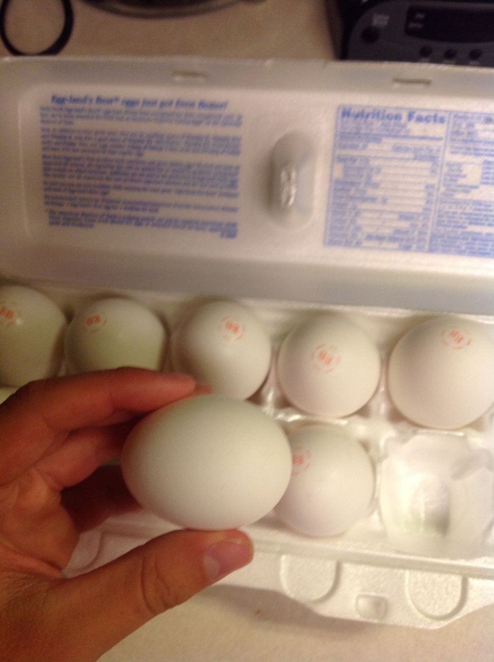 Check to make sure eggs are not cracked or broken