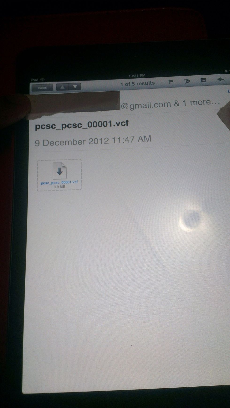 Check ur mail..and u will see ur attached .vcf file...download it