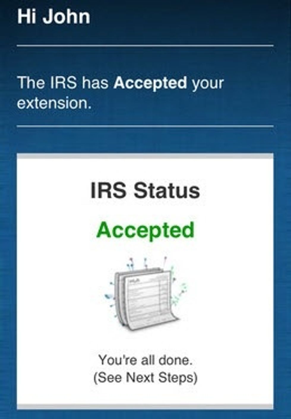 Check your extension's status.