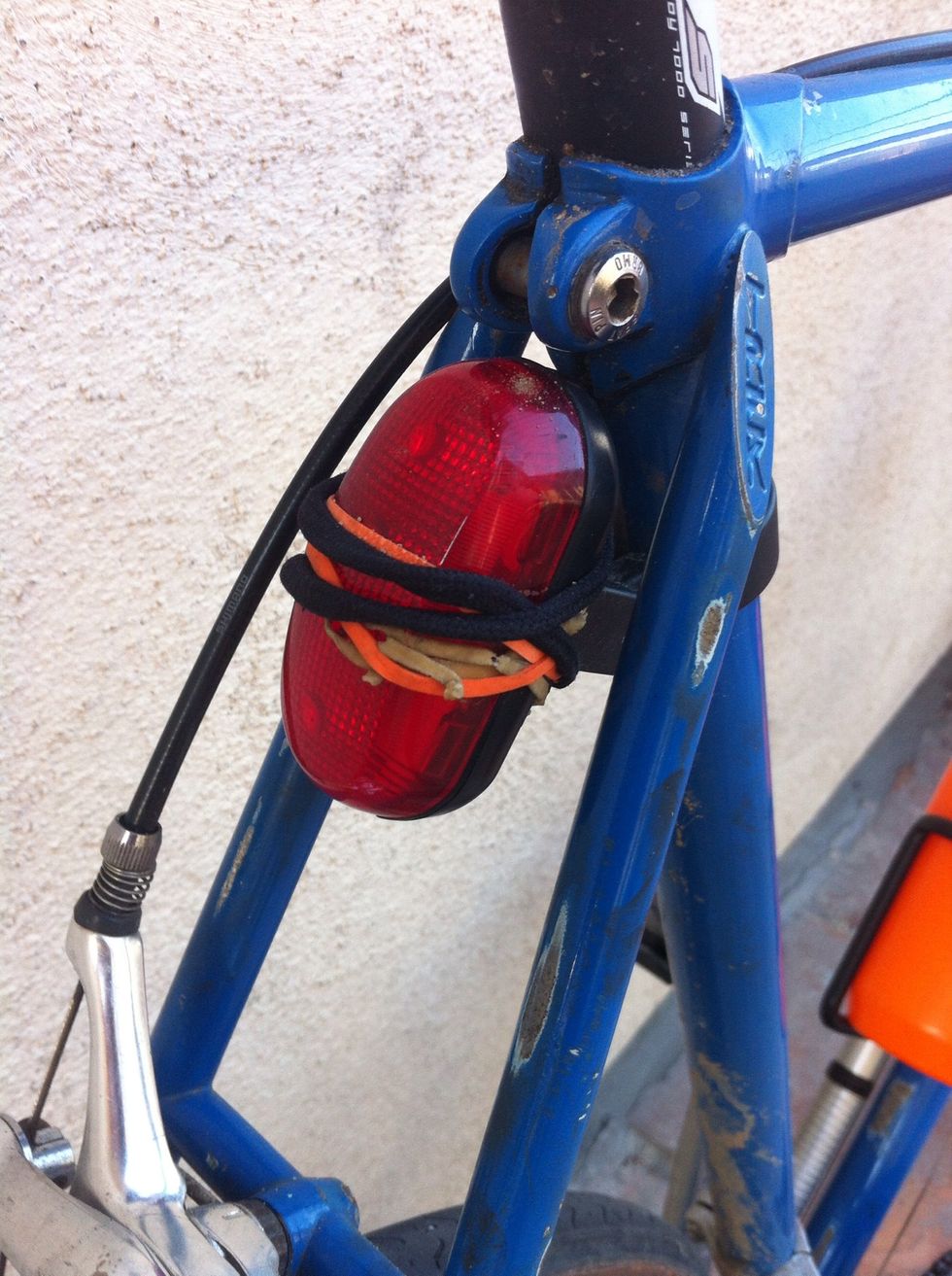 Check your rear lights to make sure they are securely mounted and that they have a charge.