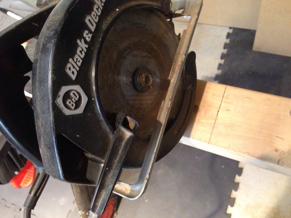 Check your wood supply and check off what you must cut, measure carefully so you don't waste material. Skill saw is really handy but it can be done with a hand saw.