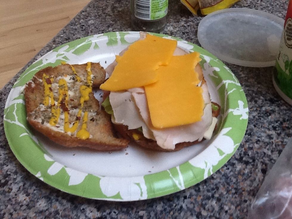 Cheddar and turkey