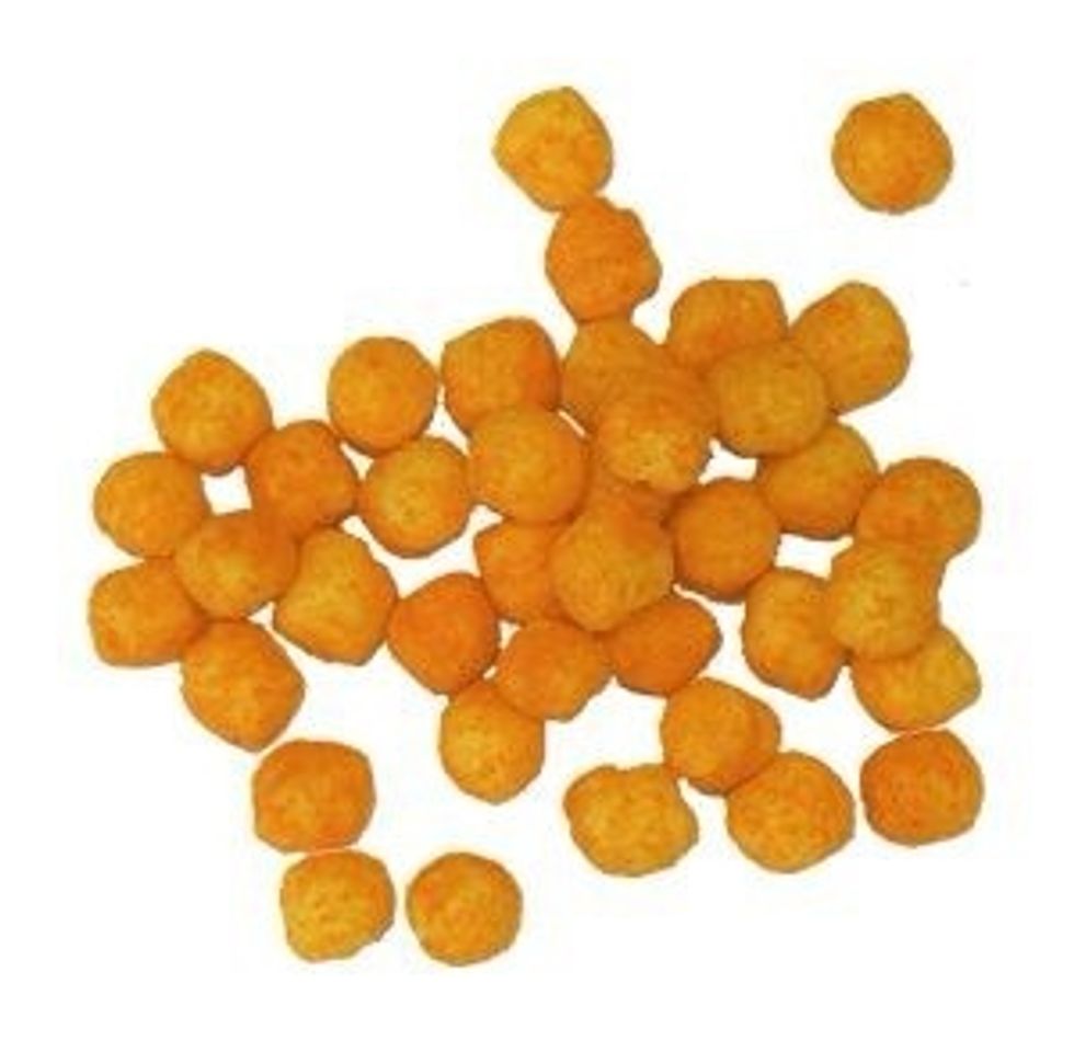 Cheese balls!!! You can do all sorts of stuff with these!!! Be creative\ud83d\ude1c