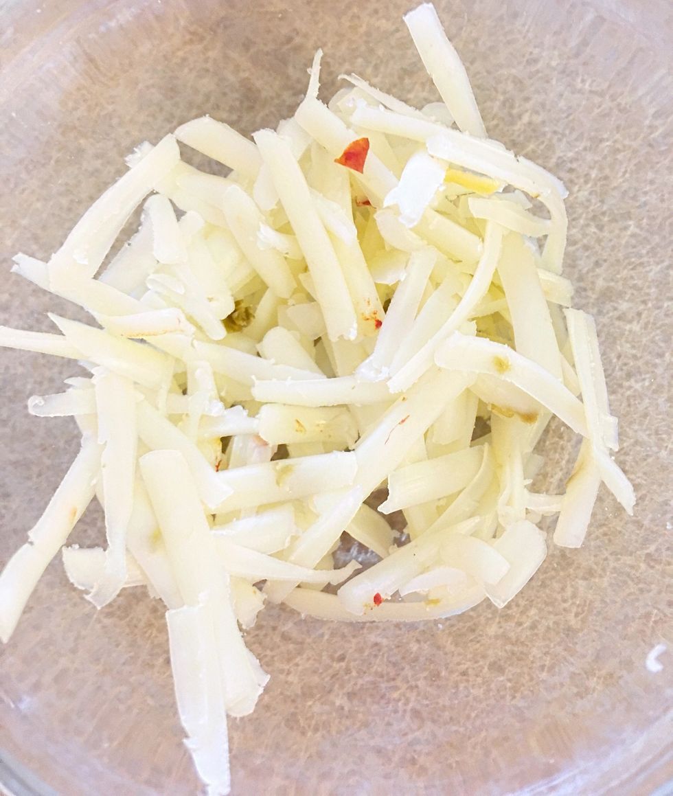 Cheese is optional.  Jalepeno here.  Doesn't take much.