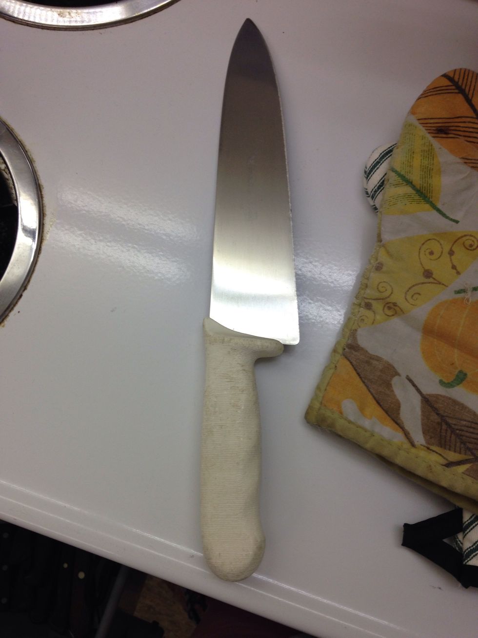 Chef knife   To disjoint large cuts of beef  I can cut up beef using a chef knife