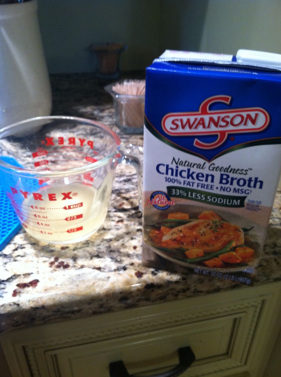 Chicken broth (1/3 cup)