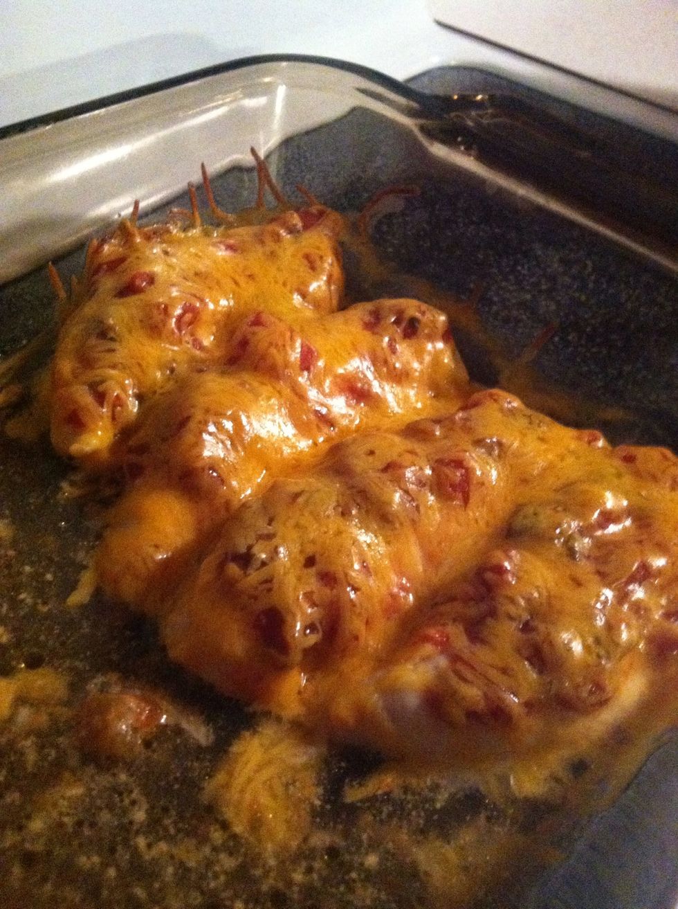 Chicken looks all done!! Take out of the oven and let the aromas fill your house