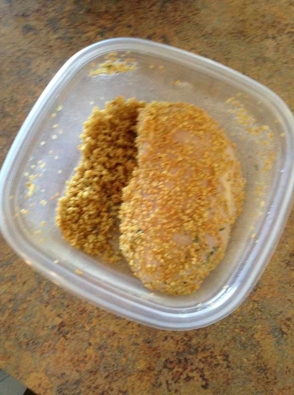 Chicken should be lightly coated