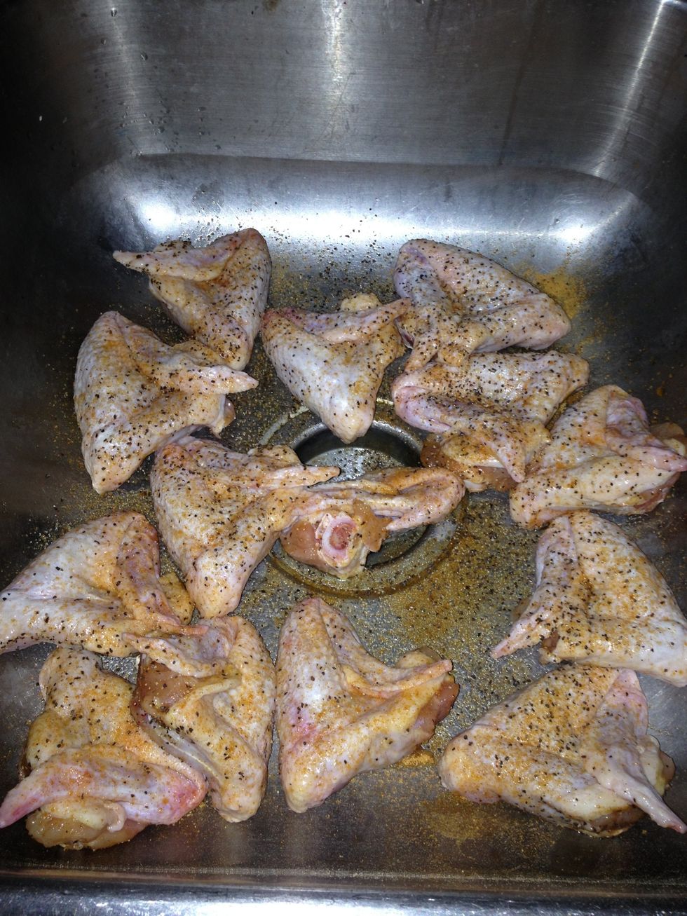 Chicken wings (These I've seasoned already)