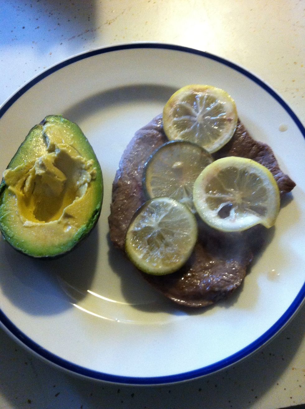 Chili lime chicken with avocado.