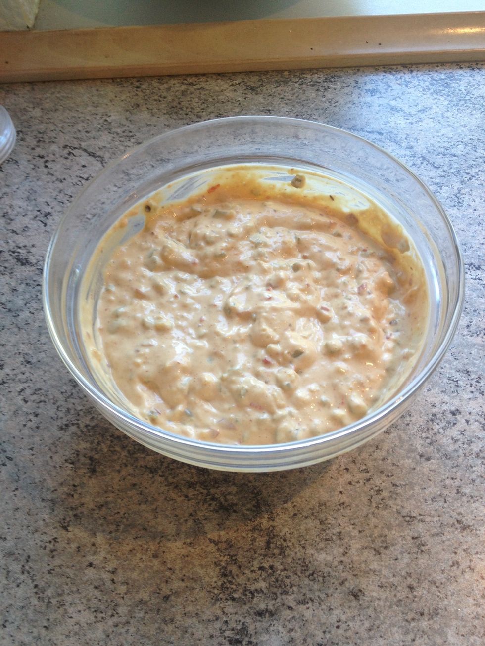 Chili-remo - ready for your favorite sausage on the grill or crab cakes. Enjoy!