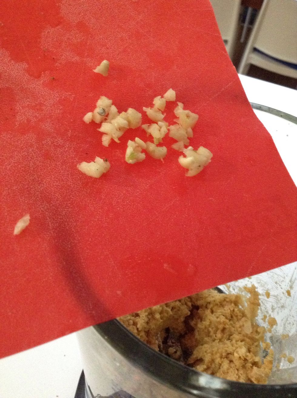 Chip up finely and put into the blender