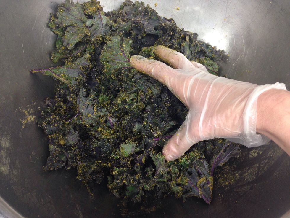 Chips should be evenly coated.