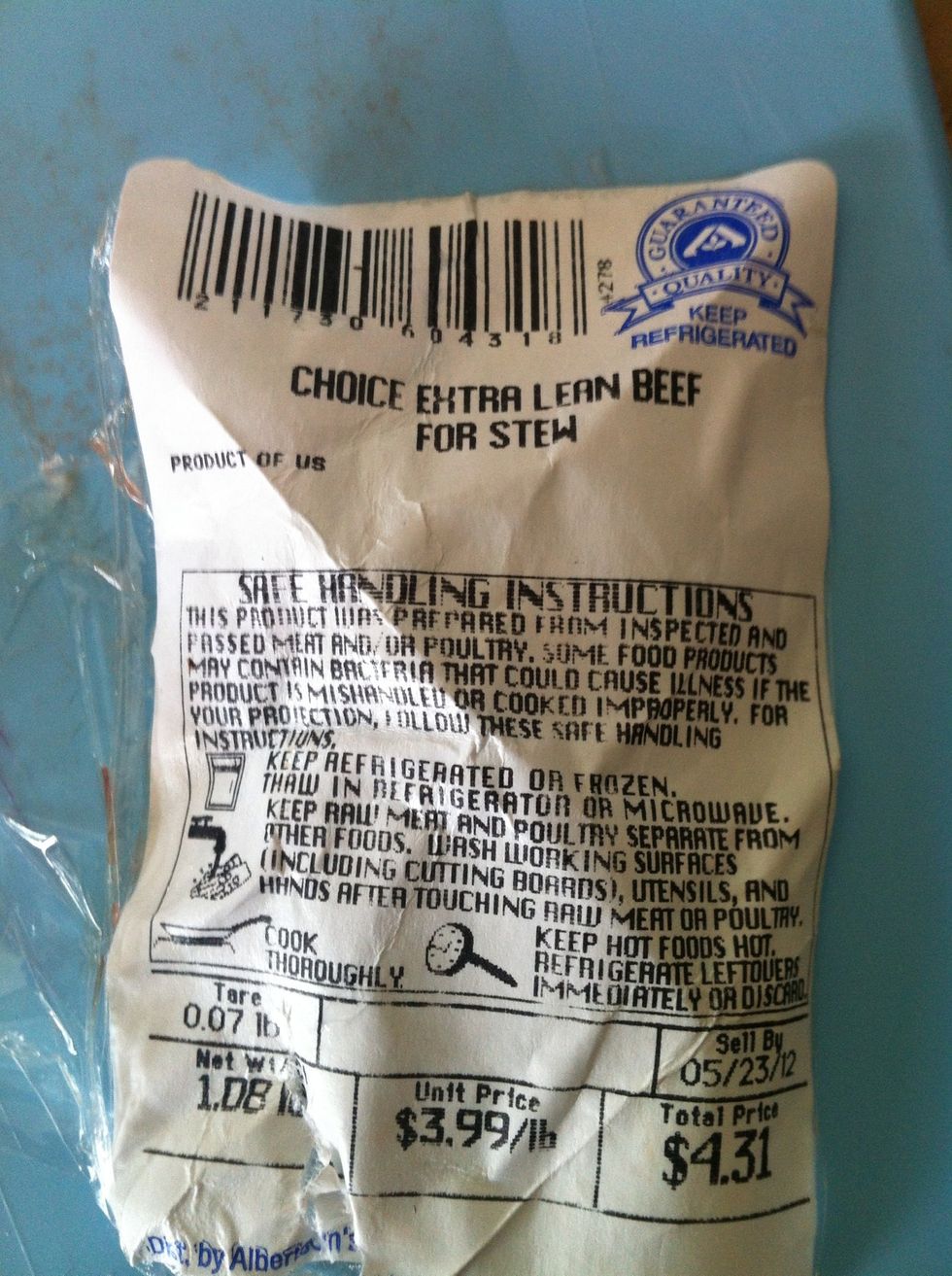 Choice Extra Lean Beef For Stew