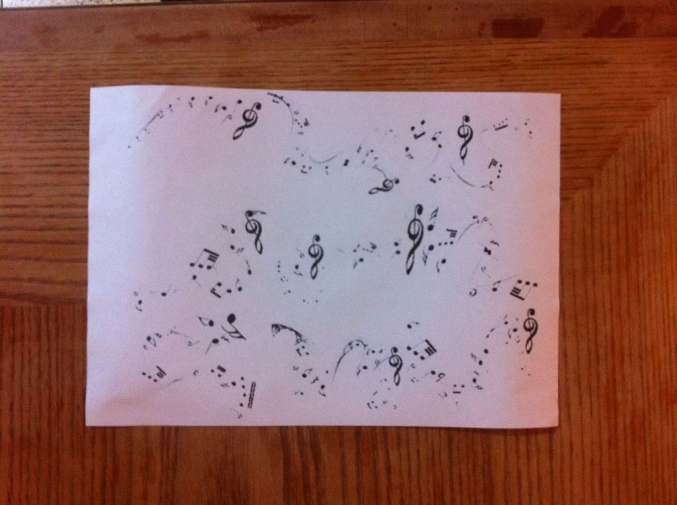 Choose a black and white picture (high contrast is the best) and print it.