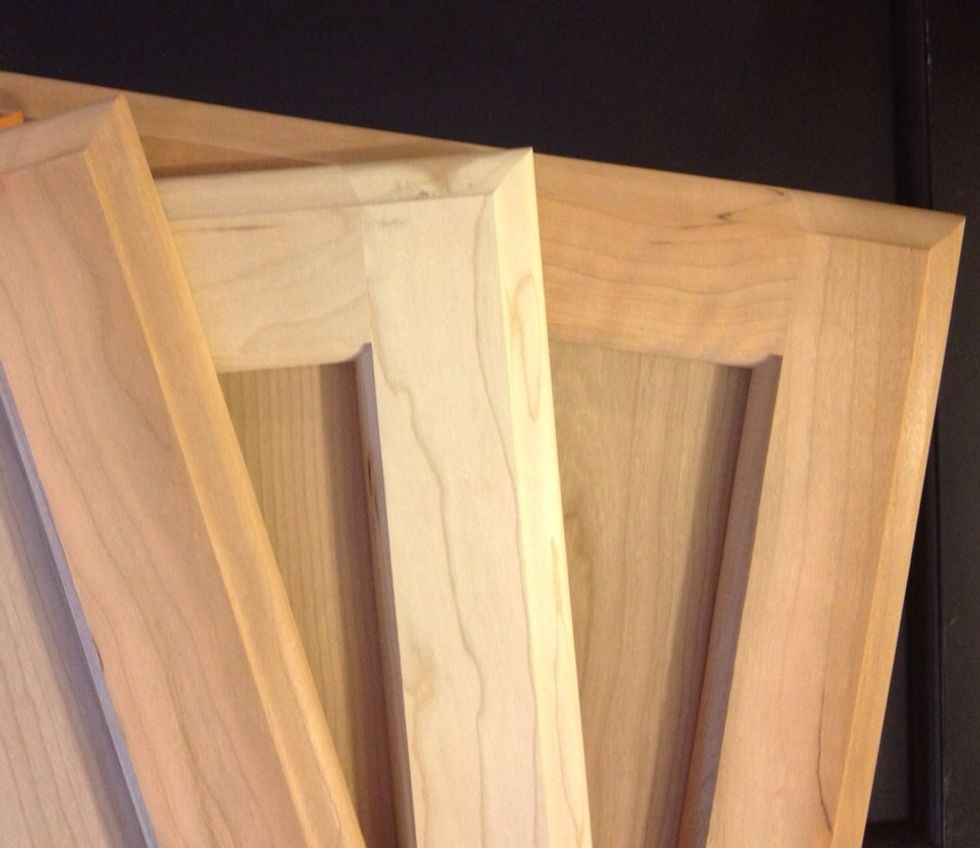 Choose a cabinet door. Since I planned to use scrapbook paper (measuring 12x12") on the center panel, I chose a door with a panel no larger than 12x12".