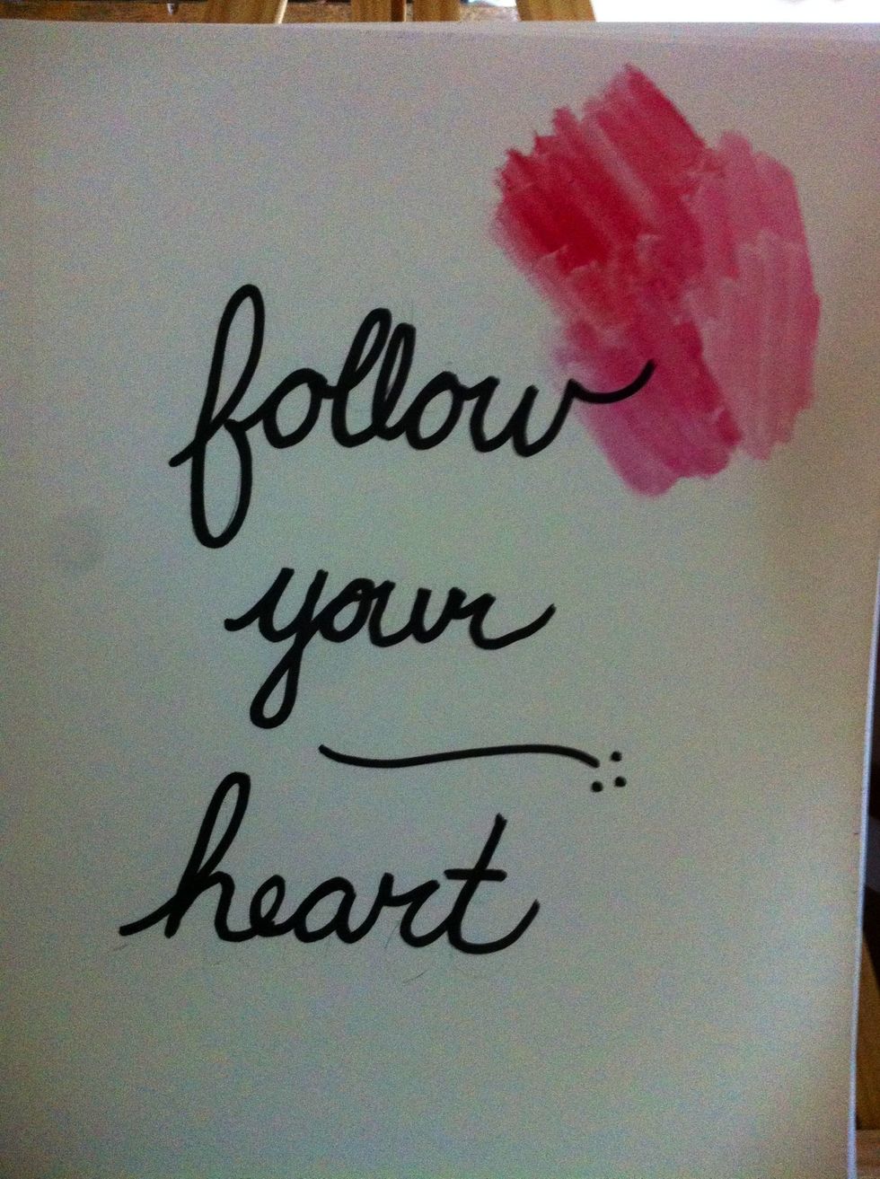 Choose a color scheme and start adding colors to the white space. Don't be afraid to paint over the sharpie.