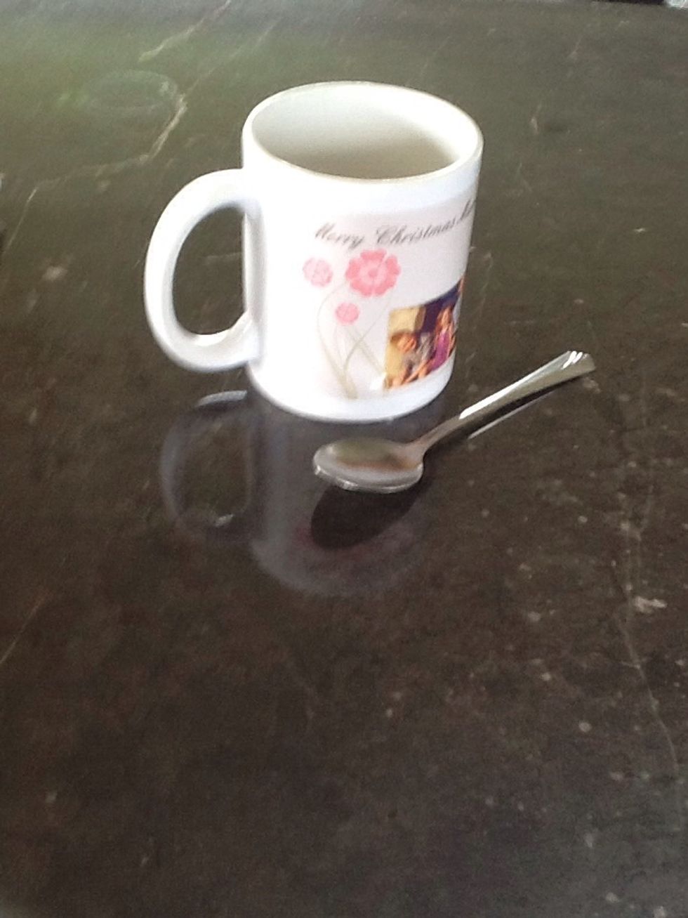 Choose a cute cup and get a teaspoon for stiring