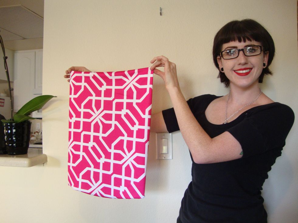 Choose a Frame Wrap design - over 100 designs available in sizes from 11" x 14" to 30" x 30", nothing over $20. This is Frame Wraps style "Candy Cage" www.frame-wraps.com