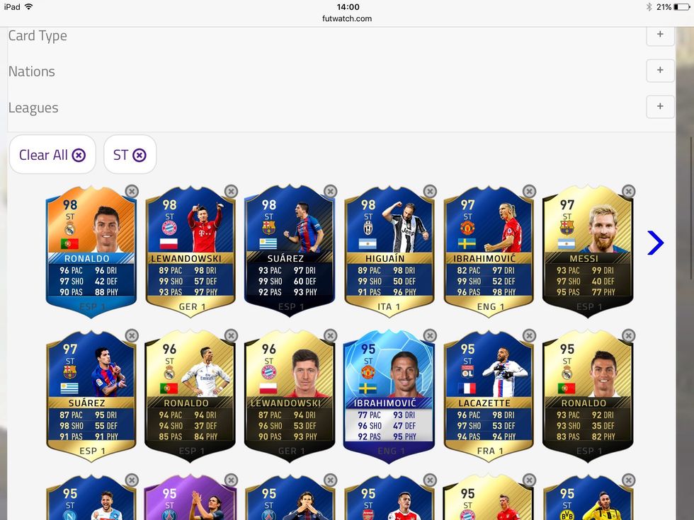 Choose a high rated Striker