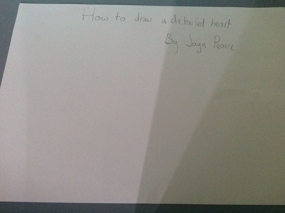 Choose a little area on the page to draw the heart.