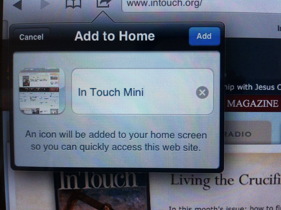 Choose a new  title name for the icon, if you prefer