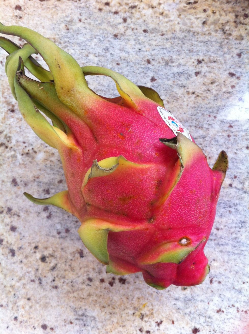 Choose a nice big and ripe Dragonfruit.