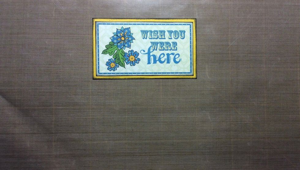 Choose a sentiment and mount on coordinating card stock. My sentiment comes from graphic 45 bohemian bazaar.